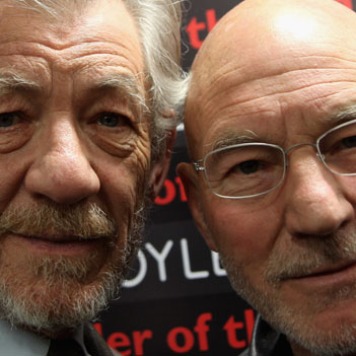 Sir Ian McKellen And Patrick Stewart Visit Foyles Bookshop